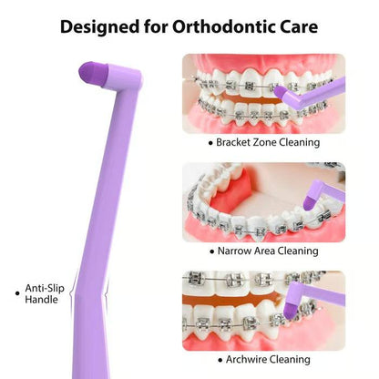 2-Pack Orthodontic Toothbrush – Soft Bristles for Braces