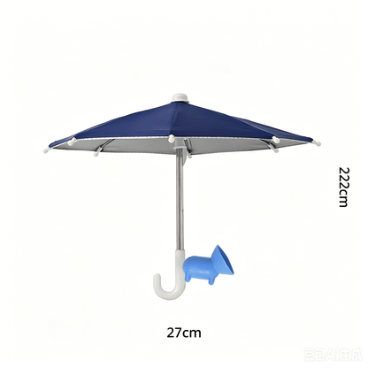 Universal Adjustable Phone Umbrella & Suction Cup Stand – Sun & Rain Protection, Sturdy Suction Mount for Outdoor Use