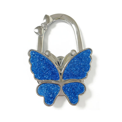 🦋✨ Sparkly Butterfly Foldable Handbag Hook – Cute Portable Non-Slip Purse Hanger for Girls, Travel & Restaurants
