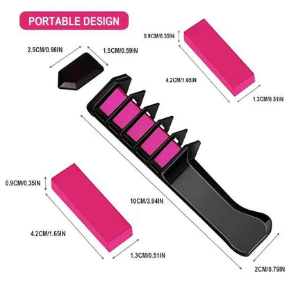 🎨 10 Colors Temporary Hair Color Comb – Easy Wash & Long Lasting