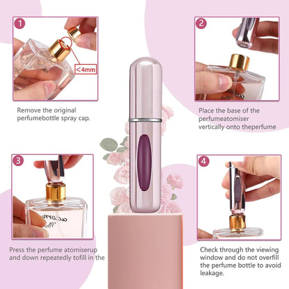 5ml perfume bottle, portable spray bottle, press the bottom to fill the perfume