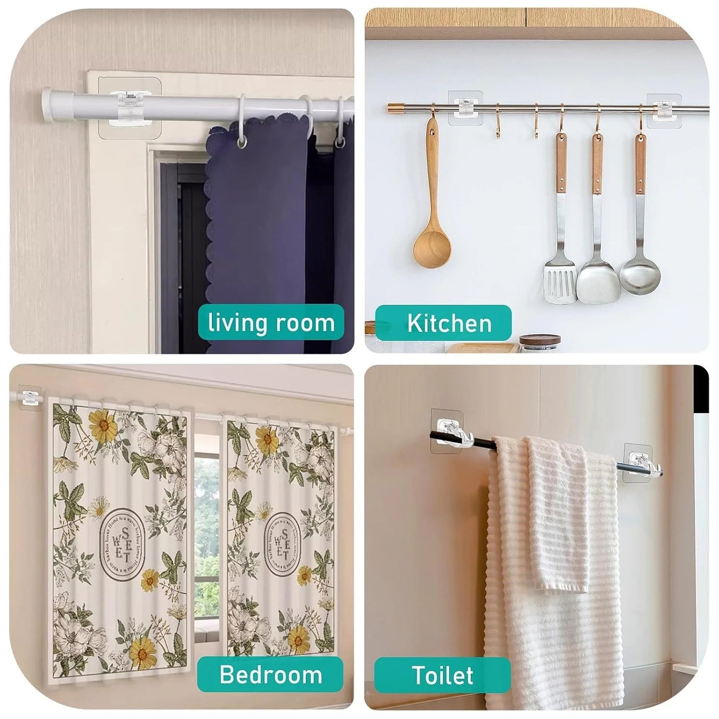 Curtain Rod Self Adhesive Hook