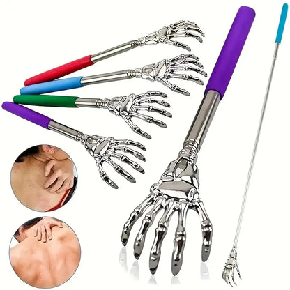 [3 PCS]Skeleton Hand Back Scratcher – Adjustable Stainless Steel Tool