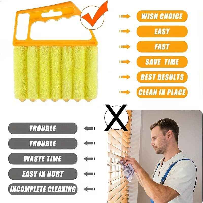 🪟 Multi-Function Blind Cleaning Brush – Clean Dust Easily!