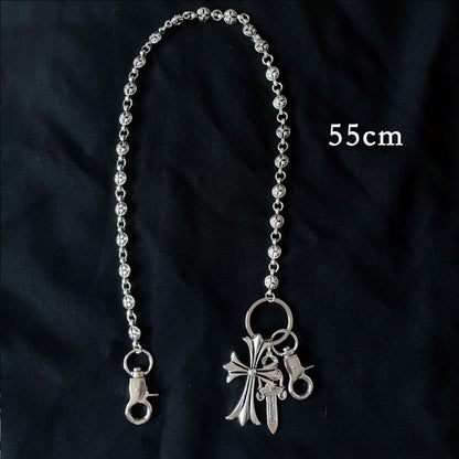 Multi-Functional Pant Chain – Bag Charm/Waist/Jeans Chain, Sword/Bead/Cross Waist Chain