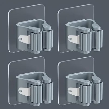 🧹 Strong Adhesive No-Drill Mop Holder Keep Your Home Clean, Organized & Clutter-Free!