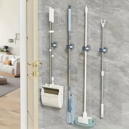 🧹 Strong Adhesive No-Drill Mop Holder Keep Your Home Clean, Organized & Clutter-Free!