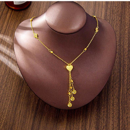 Women's Gold-Plated Tassel Necklace