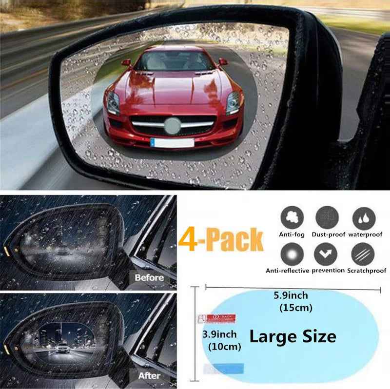 [4 PCS]Car Rear View Mirror Waterproof Film
