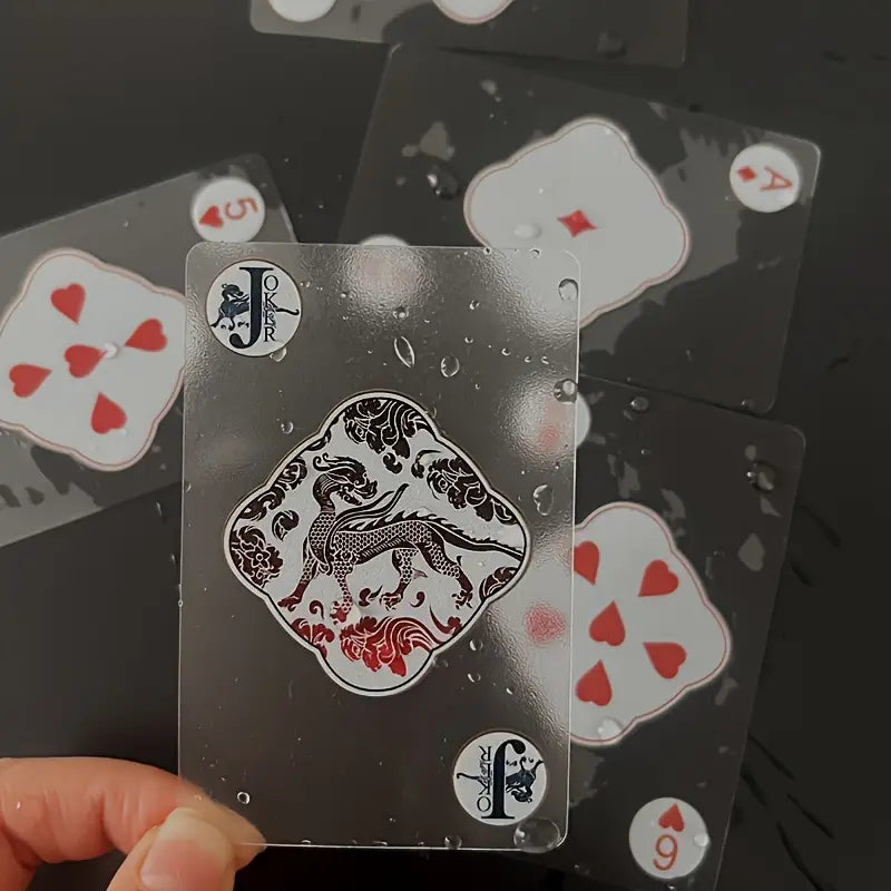 Creative transparent plastic poker cards, waterproof PVC poker cards