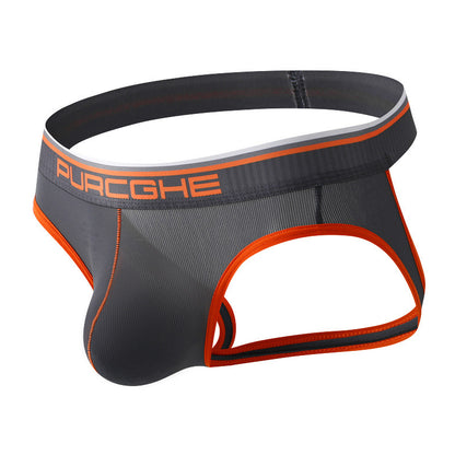 Men's Sensual Low-Rise Icy Silk Breathable T-Back Underwear