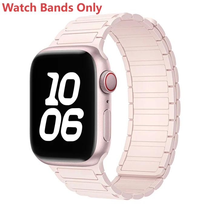 Silicone Magnetic Loop Watch Band For Apple Watch
