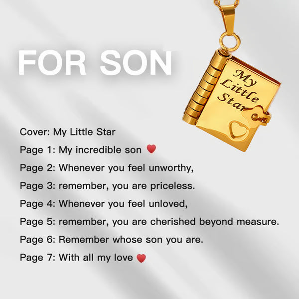 My Little Star Book Necklace