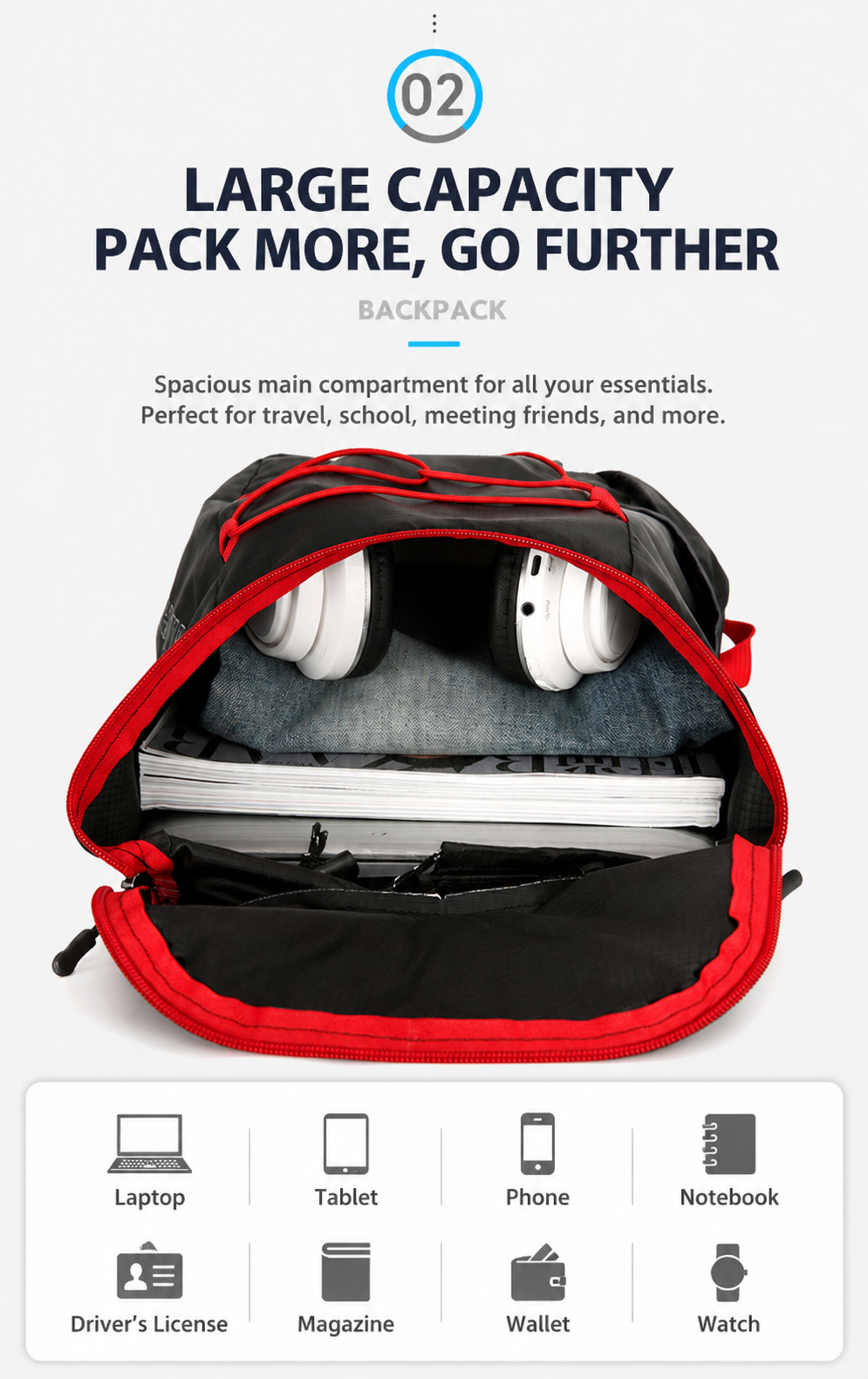 Lightweight Outdoor Backpack – Foldable for Travel, Hiking & Cycling