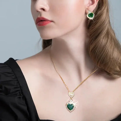 Love necklace earrings set