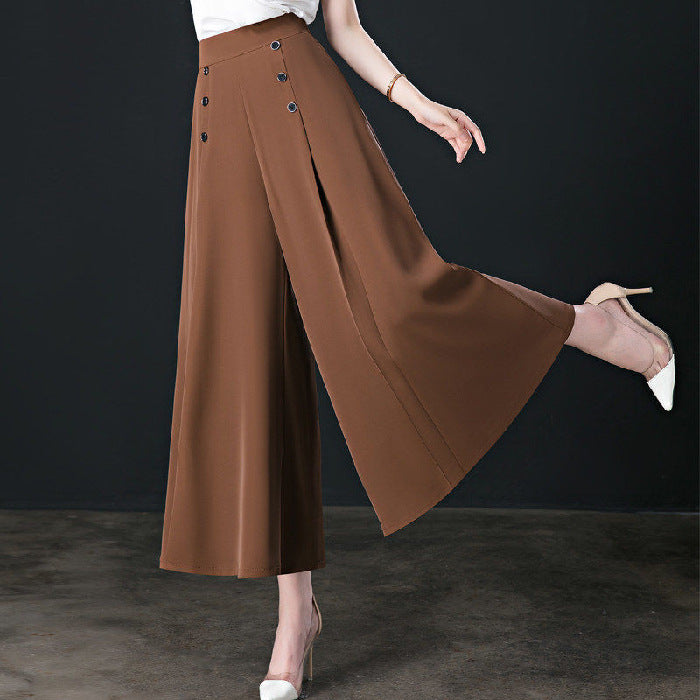 Stylish Pleated Wide-Leg Pants -Comfort & Slim