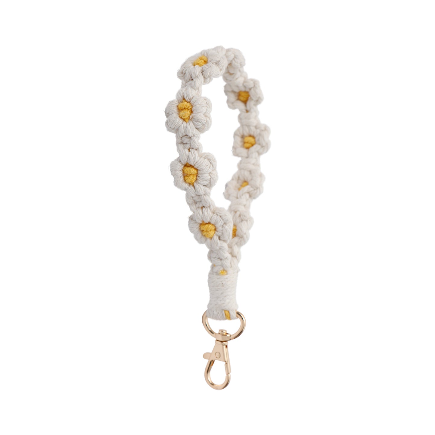 Soft Floral Hand-Woven Keychain