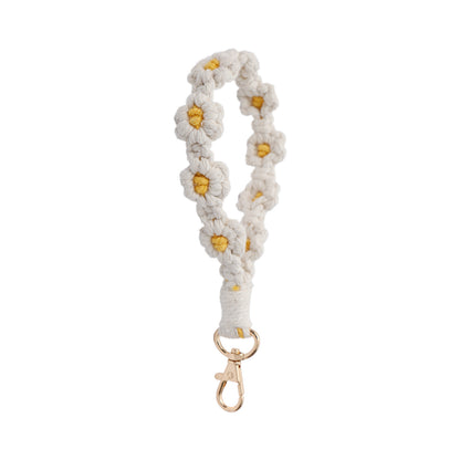 Soft Floral Hand-Woven Keychain