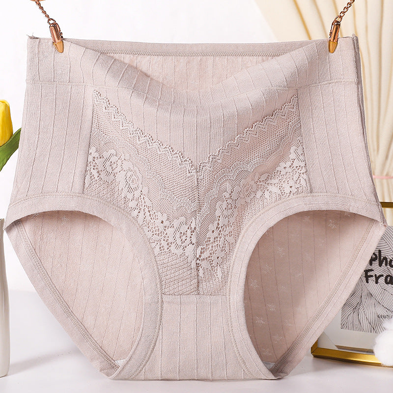 High-Waist Shaping Plus-Size Lace Panties
