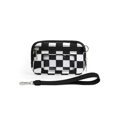 PVC Card Holder Wristlet Wallet Mini ID Purse Zipper Coin Pouch for Women Men