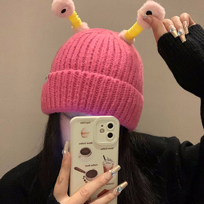 Cute Glowing Little Monster Knit Hat