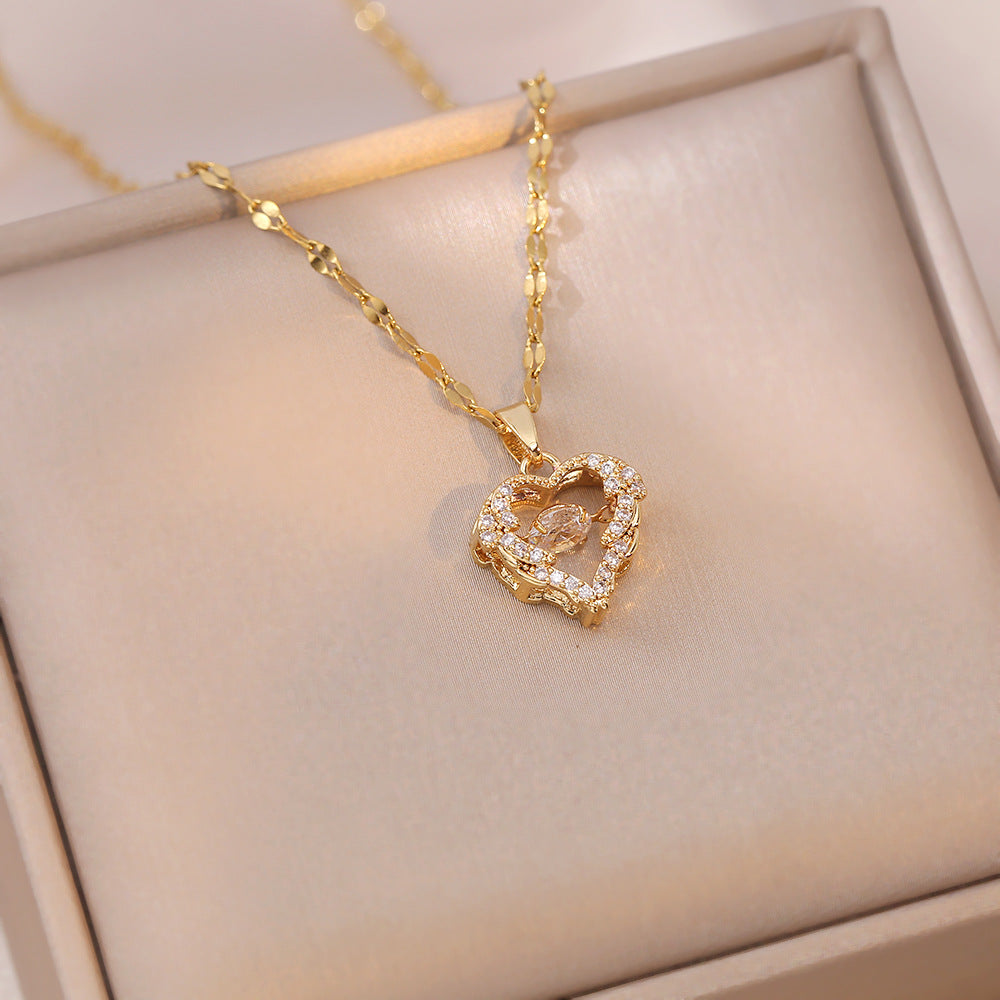 Ocean Heart Golden Love Necklace