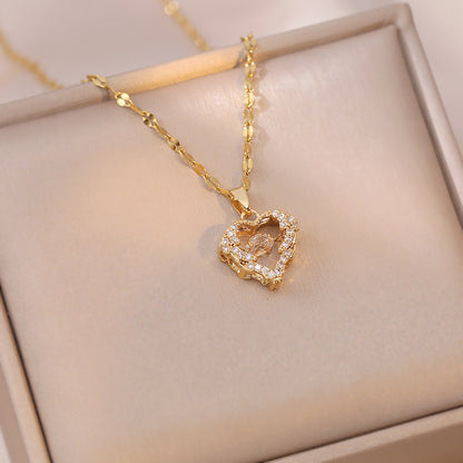 Ocean Heart Golden Love Necklace