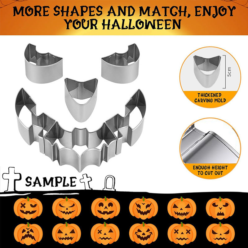Halloween Pumpkin Carving Kit & Creative DIY Cookie Cutter Set