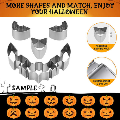 Halloween Pumpkin Carving Kit & Creative DIY Cookie Cutter Set