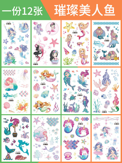 Cartoon Glitter Tattoo Stickers