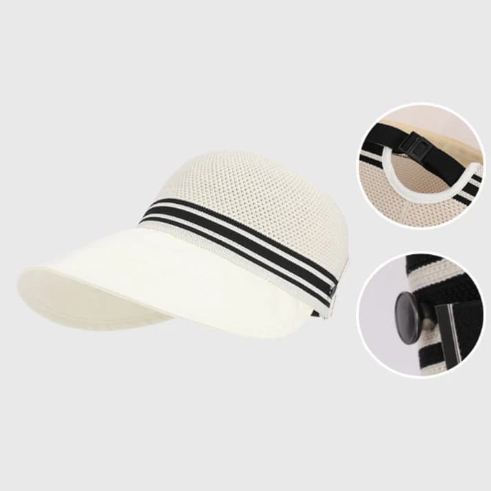 🌴 Women's Trendy Breathable Sun Bucket Hat – Side Clips for Face Mask, UV Protection & Foldable