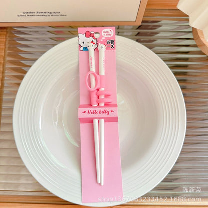 Sanrio for Kuromi & My Melody Cute Cartoon Chopsticks-Aids Proper Chopstick Grip