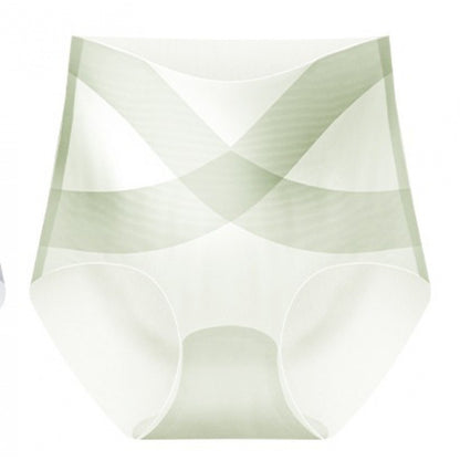 Women's High-Waist Seamless Cooling Gel Fabric Panty Set – High-Waist Cross-Waist Design