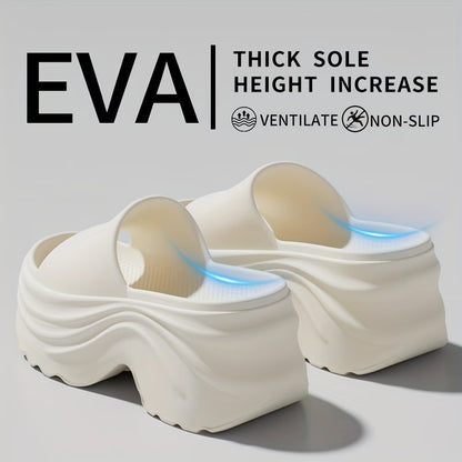 Women's Elegant Thick-Sole EVA Slippers - 8cm Height Increase