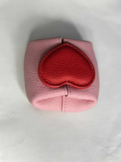 ❤️Sweetheart Mini Leather Pouch – Heart-Shaped & Compact, Jewelry & Coin Organizer, Multi-Purpose Pouch