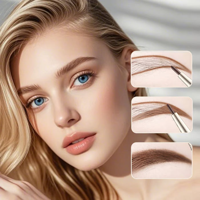 Dual-Color Cushion Eyebrow Pen & Eyeliner Gel - Waterproof & Sweatproof