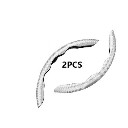 Carbon Fiber Silicone Anti-Slip Car Steering Wheel Cover - Universal Fit