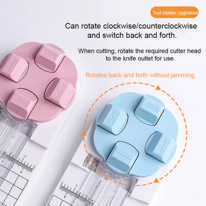 4-in-1 Paper Trimmer – Straight, Wave, Perforated & Creasing Blades
