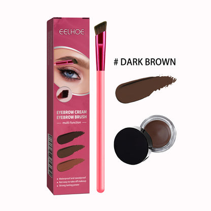 Functional eyebrow brush set, portable eyebrow brush and eyebrow cream