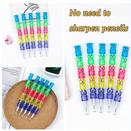 Cartoon Bear Block Pencil – Fun & Creative Design