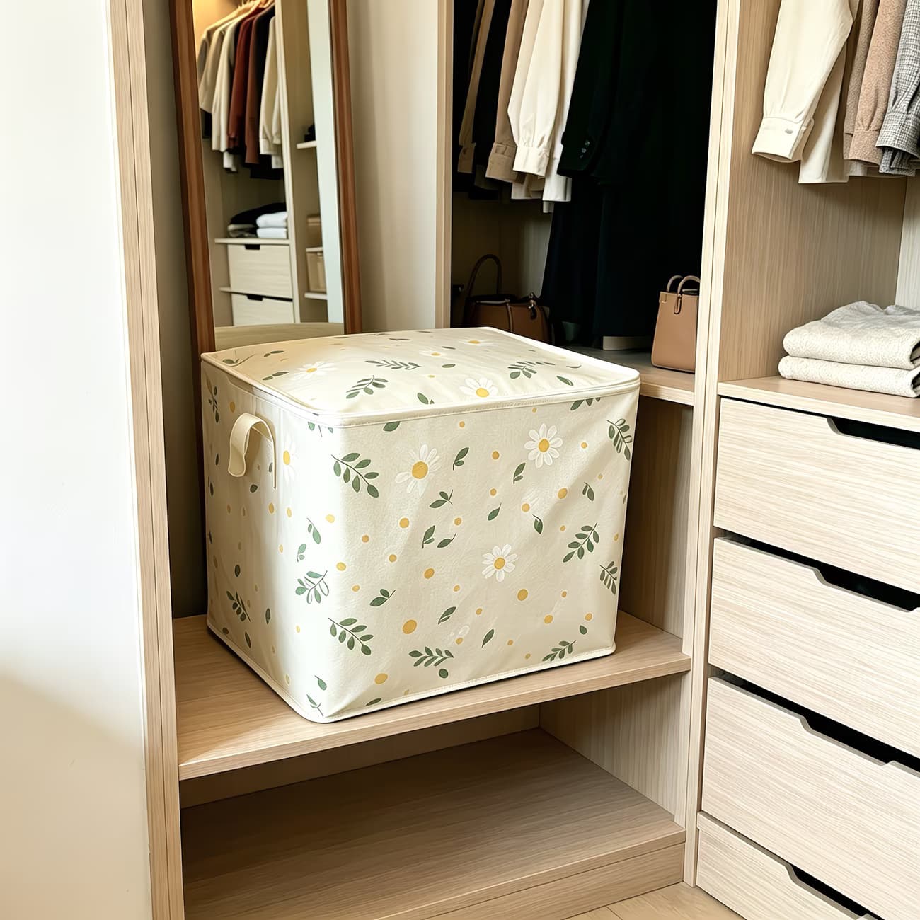 Extra Large Foldable Storage Box – Closet Organizer, Laundry Basket, Quilt Storage Bag, Space-Saving for Bedroom & Dorm