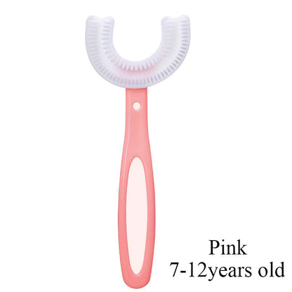 Kids U-Shaped Toothbrush for Gentle Teeth Cleaning & Oral Care