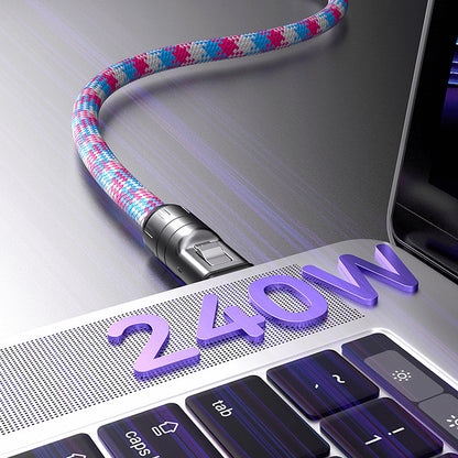 Type-C to Type-C 240W Charging Cable with Wearable Bracelet Design