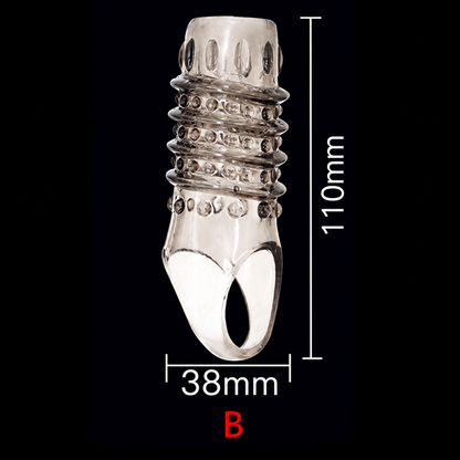 【5 Pcs】Men's Soft rubber spiked ring
