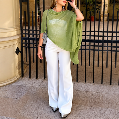 High Quality——Women’s Loose Knit Poncho – Lightweight Sun Protection Cover-Up