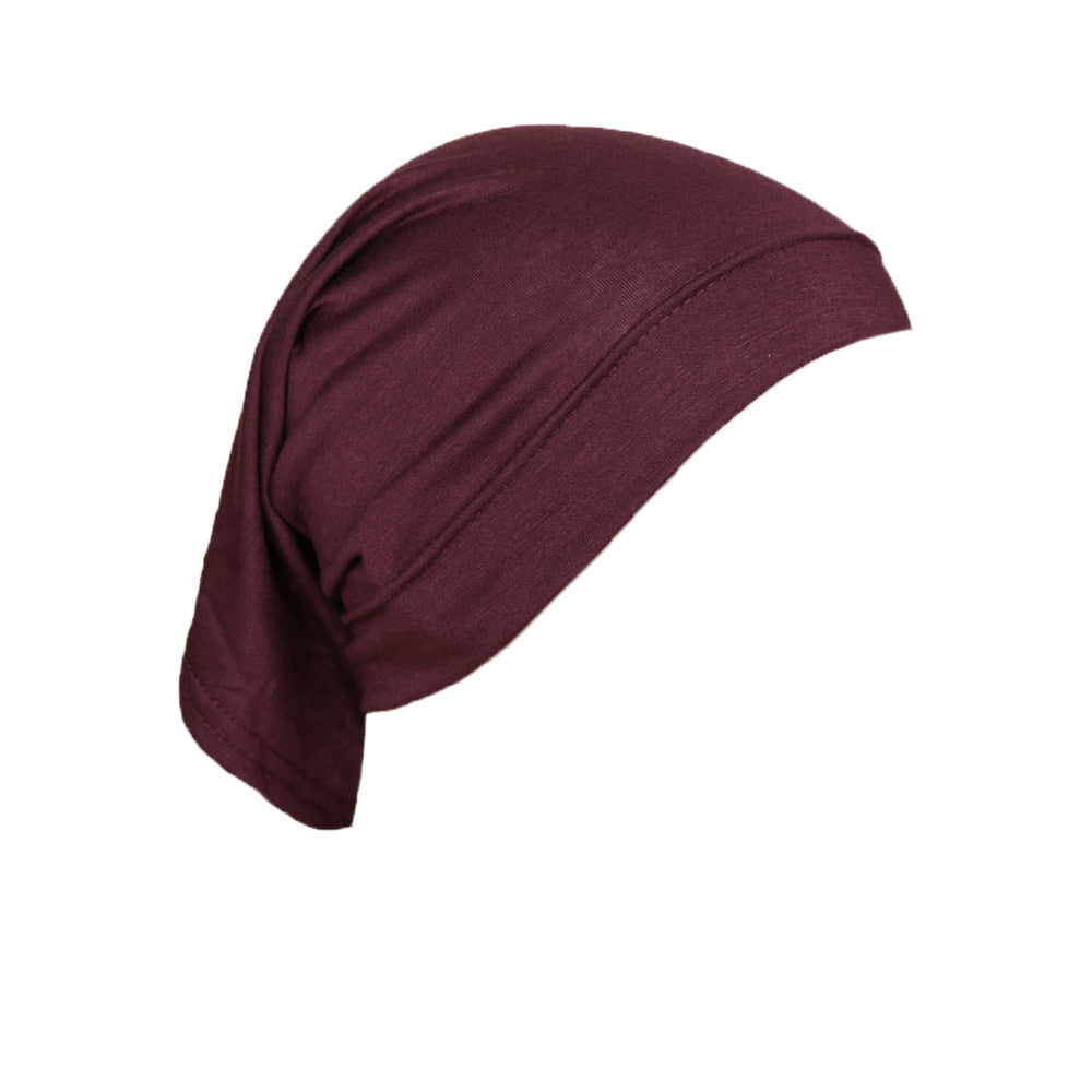 Modal Solid Color Tube Cap & Hijab Underscarf for Women – Soft Mercerized Cotton Inner Hijab Cap