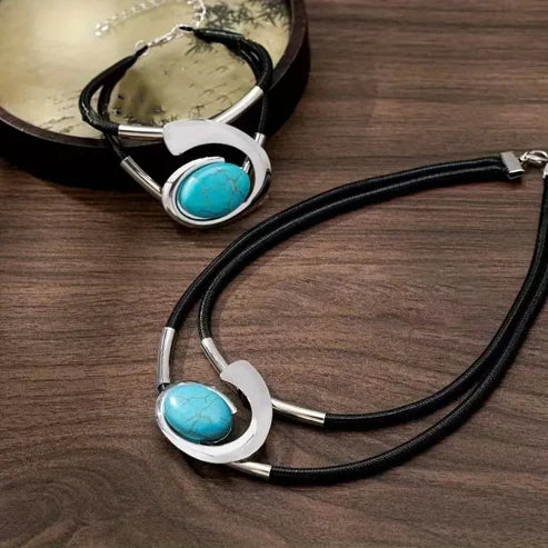 Bohemian Vintage Necklace and Bracelet Set