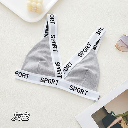 Women's Letter-Print Casual Sports Bra