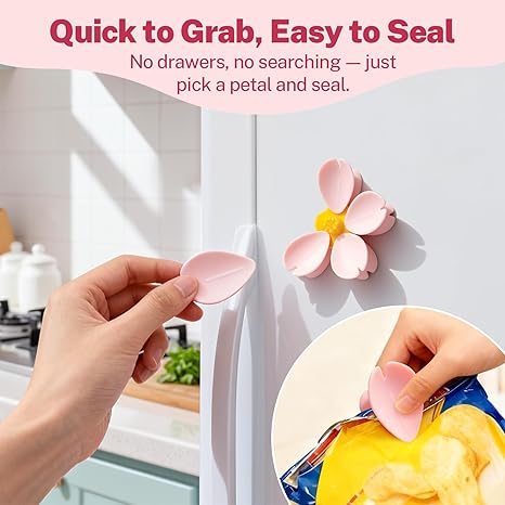 🌸Cute Flower Magnetic Clip – Holds Photos & Notes on Fridge, Perfect for Home & Office