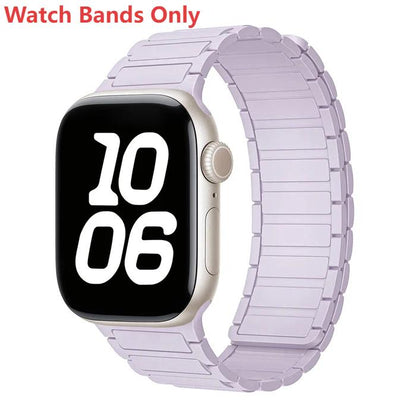 Silicone Magnetic Loop Watch Band For Apple Watch